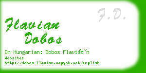flavian dobos business card